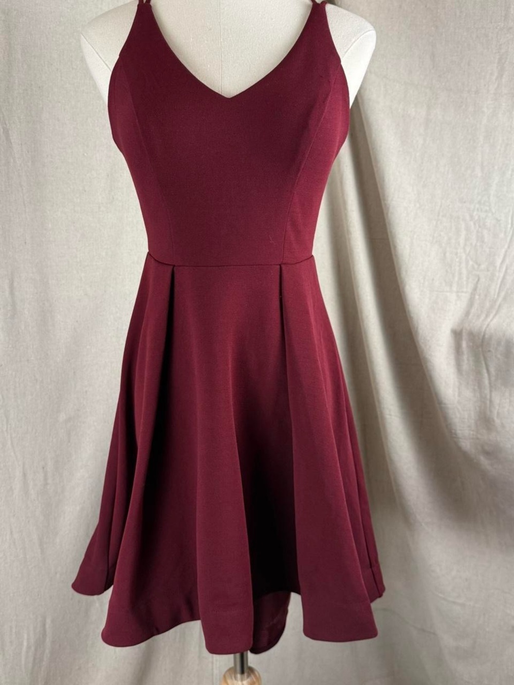 B.Darlin Burgundy A-line Dress